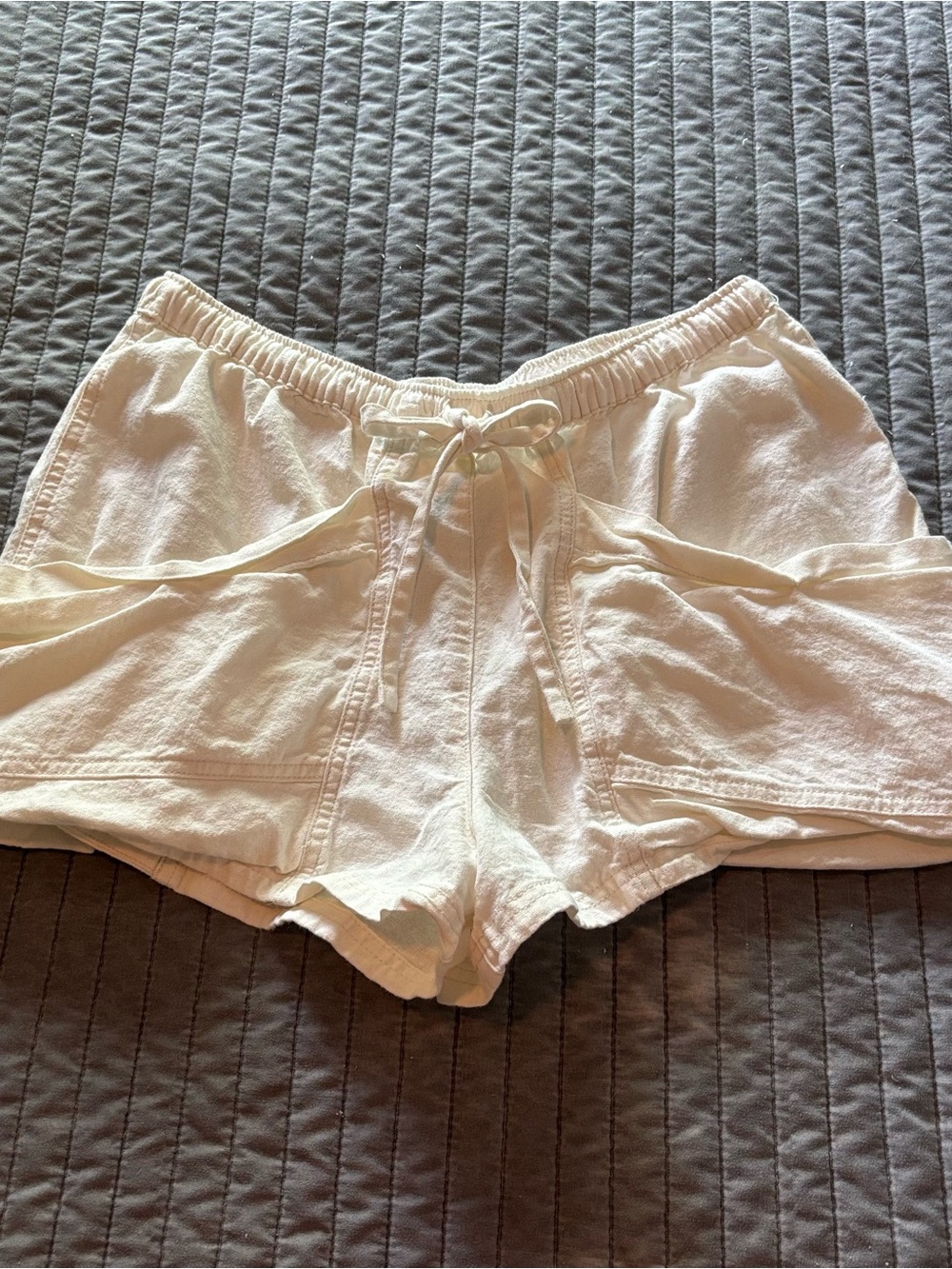 Free People Good Fortune solid cotton linen shorts - Picture 4 of 6
